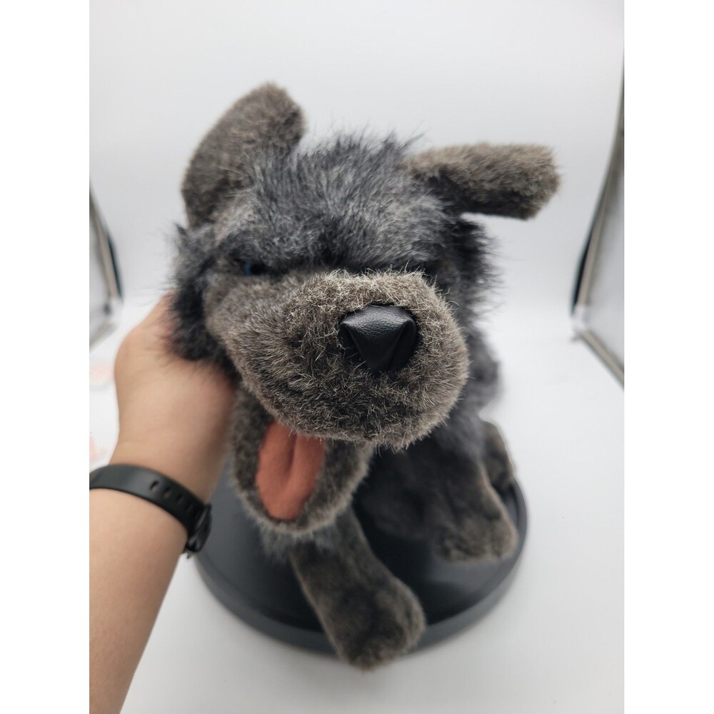 Folkmanis "Large" BIG BAD WOLF Puppet Furry Folk 20" Plush Blue Eyes